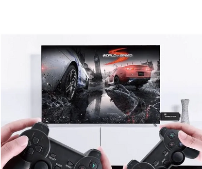 Wireless Retro Game Console, Plug and Play Video Game Stick Built in 20,000+ Games, 9 Classic Emulators, 4K High Definition HDMI Output for TV with Dual 2.4G Wireless Controllers(64G)