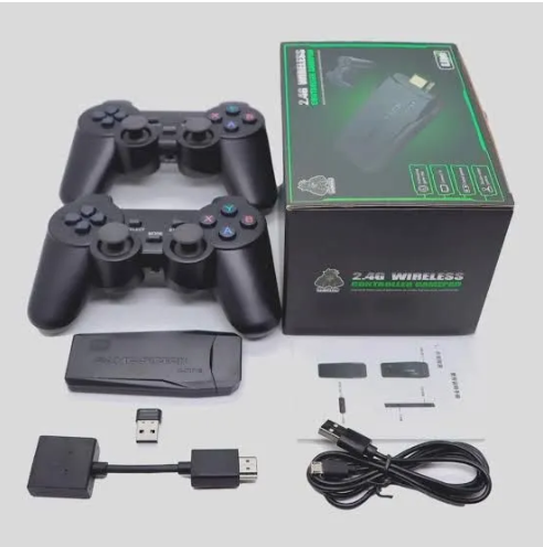 Wireless Retro Game Console, Plug and Play Video Game Stick Built in 20,000+ Games, 9 Classic Emulators, 4K High Definition HDMI Output for TV with Dual 2.4G Wireless Controllers(64G)