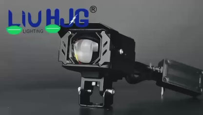 HJG 80W GRILL Fog LED Square Laser HJG Fog Light with Red Devil Lens 80W Red/White/Yellow Fog Light For Bike/Car/Thar/Jeep/SUV/Universal – Pack of 2