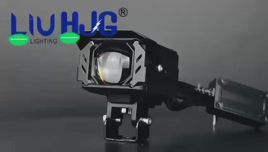 HJG 80W GRILL Fog LED Square Laser HJG Fog Light with Red Devil Lens 80W Red/White/Yellow Fog Light For Bike/Car/Thar/Jeep/SUV/Universal – Pack of 2