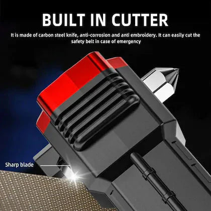 5 in 1 Side Flood Light Rescue Torch with Hammer and Seat Belt Cutter